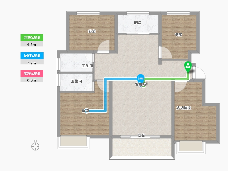 安徽省-安庆市-金大地天元府-108.01-户型库-动静线