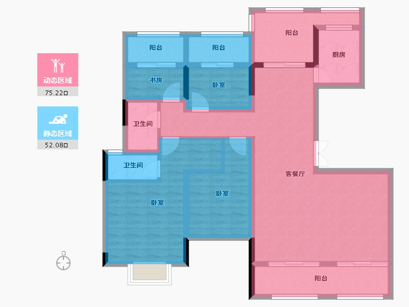 河南省-开封市-通许田润新城-112.79-户型库-动静分区