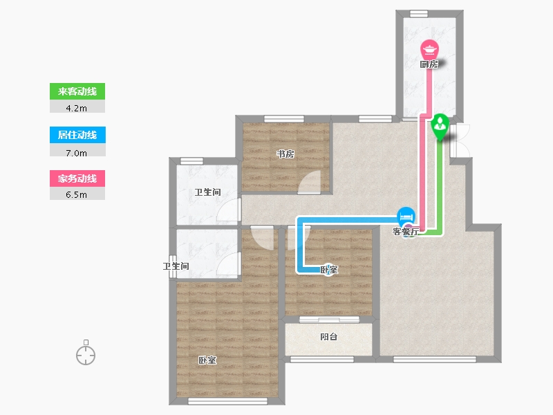 河南省-开封市-宝业龙湖御城-93.99-户型库-动静线