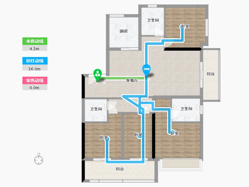 湖北省-黄石市-正宏·金湖星郡-118.31-户型库-动静线