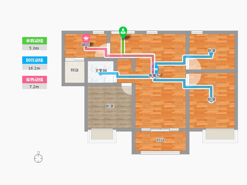 江苏省-宿迁市-吴中家天下-85.00-户型库-动静线