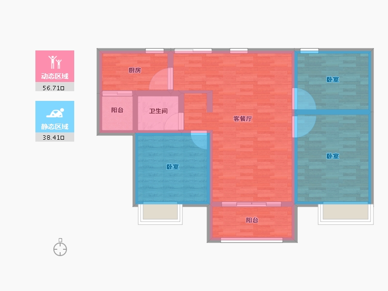 江苏省-宿迁市-吴中家天下-85.00-户型库-动静分区