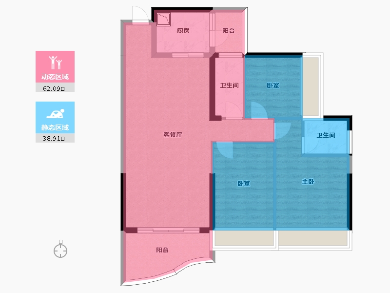 广东省-惠州市-丽江东岸-90.53-户型库-动静分区