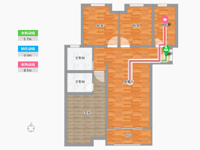 江苏省-宿迁市-中豪·运河澜湾-95.00-户型库-动静线