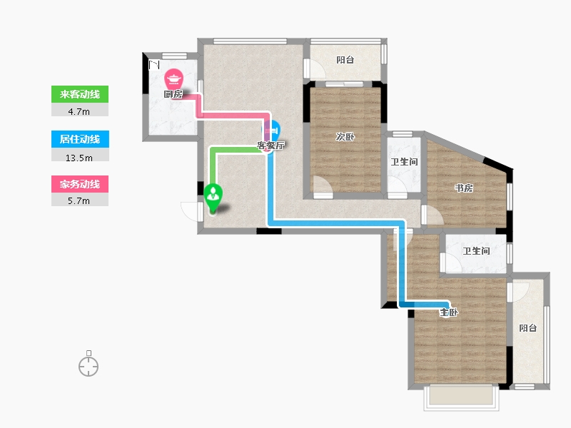 湖南省-湘潭市-东之阳·芙蓉国际-101.28-户型库-动静线