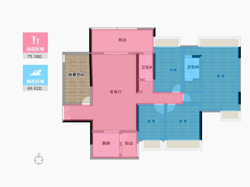 广东省-湛江市-康馨嘉园-137.06-户型库-动静分区