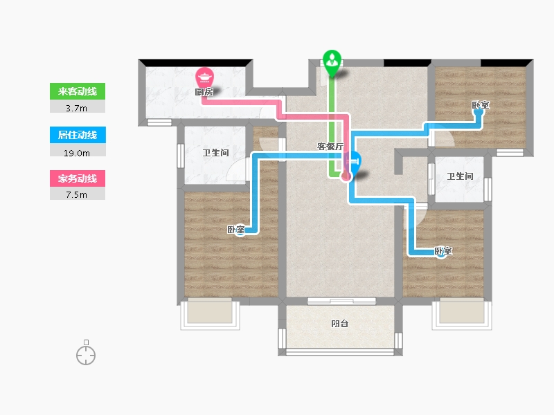 湖北省-孝感市-加泰北美明珠-82.51-户型库-动静线