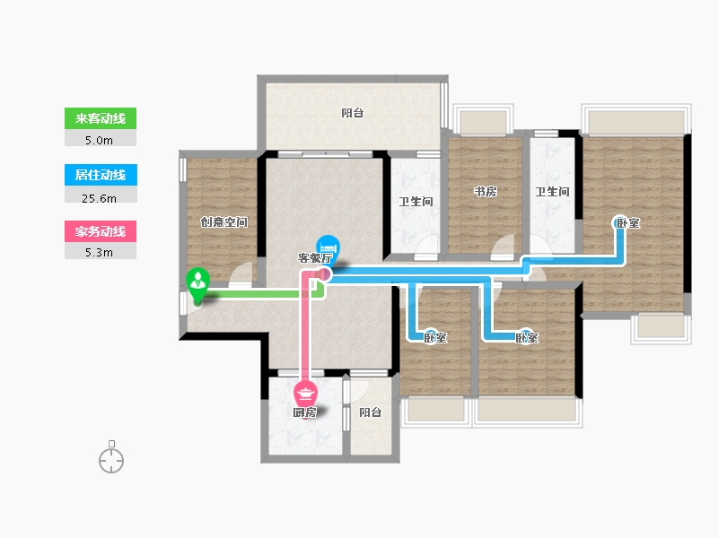 广东省-湛江市-康馨嘉园-131.81-户型库-动静线