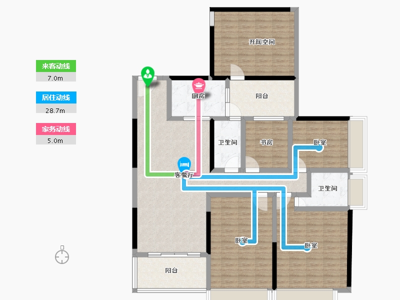 广东省-湛江市-康馨嘉园-142.54-户型库-动静线