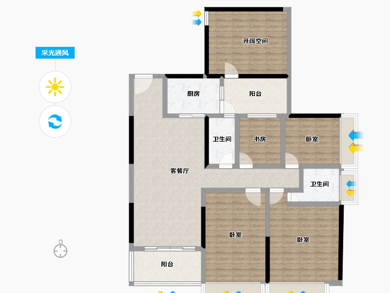 广东省-湛江市-康馨嘉园-142.54-户型库-采光通风