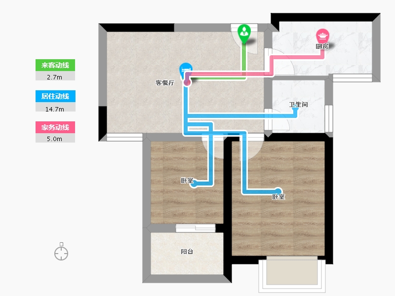 湖北省-荆州市-合汇·公园天下-39.69-户型库-动静线