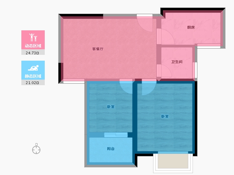 湖北省-荆州市-合汇·公园天下-39.69-户型库-动静分区