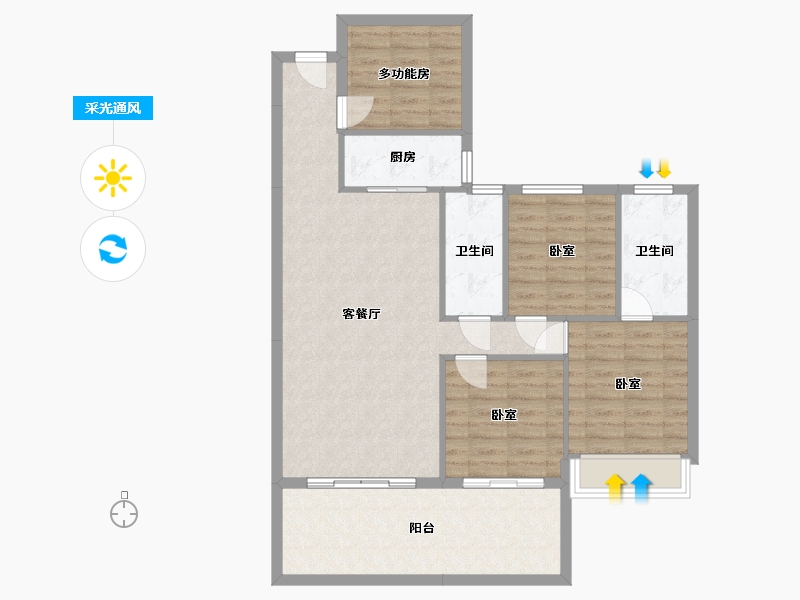 湖南省-衡阳市-合兴中心城-99.04-户型库-采光通风