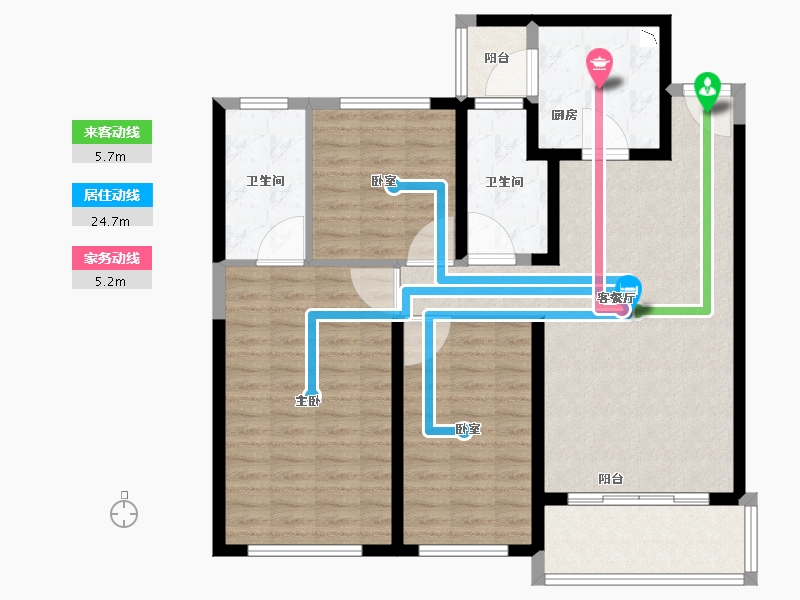 江苏省-宿迁市-恒大悦澜湾花园-106.01-户型库-动静线