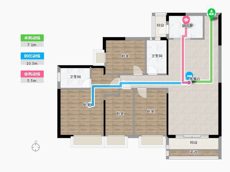 湖南省-衡阳市-星善·九龙台-115.33-户型库-动静线