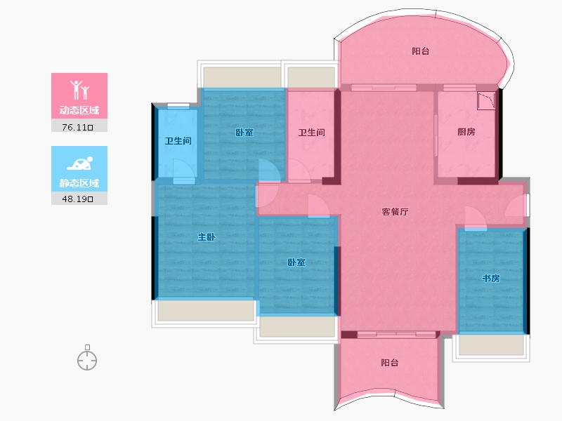 广东省-惠州市-丽江东岸-112.04-户型库-动静分区