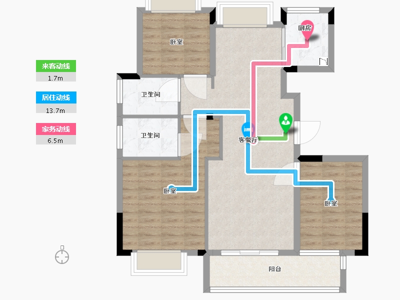 湖北省-武汉市-德信江南大院-86.30-户型库-动静线