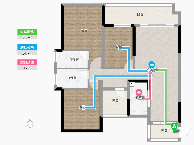 广东省-江门市-国瑞山湖海庄园-99.99-户型库-动静线