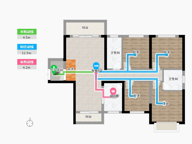 湖南省-长沙市-永宏万家里-96.94-户型库-动静线