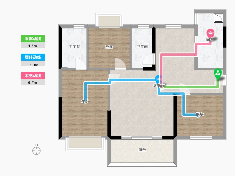 广东省-惠州市-力天金域豪庭-94.07-户型库-动静线