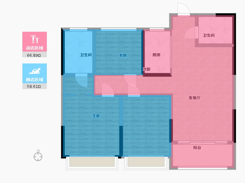 安徽省-蚌埠市-和顺沁园春-113.00-户型库-动静分区