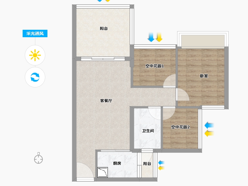 广东省-江门市-新熙花园-67.21-户型库-采光通风