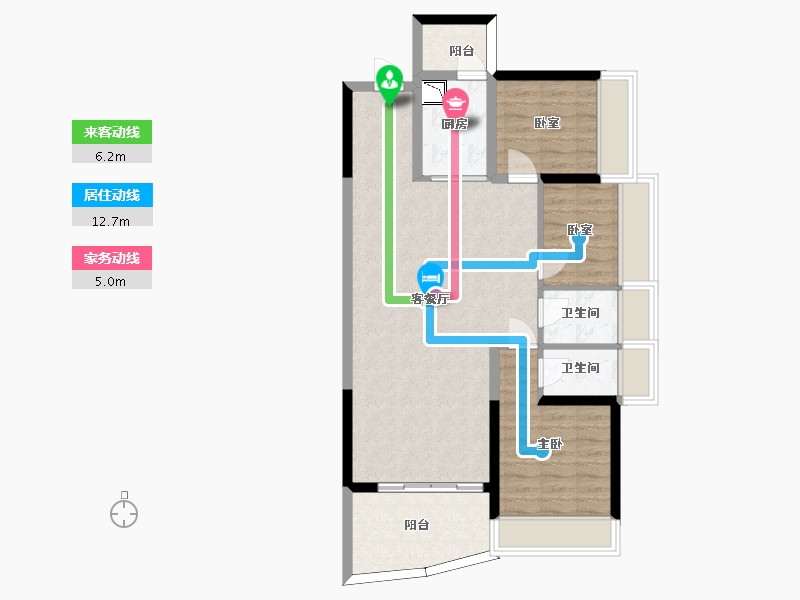 广东省-惠州市-丽江东岸-83.90-户型库-动静线