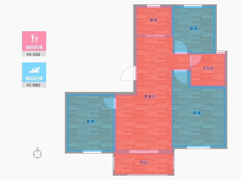 河南省-开封市-宝业龙湖御城-85.00-户型库-动静分区