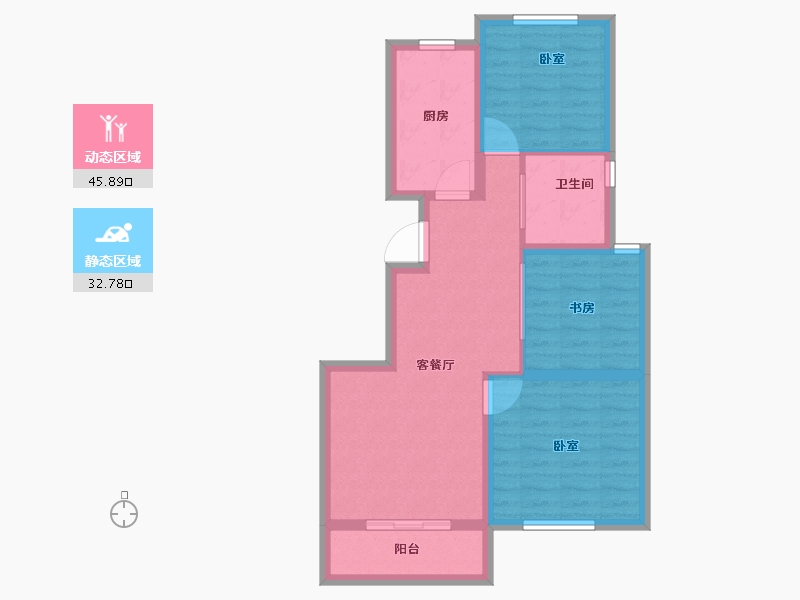 河南省-开封市-宝业龙湖御城-70.00-户型库-动静分区