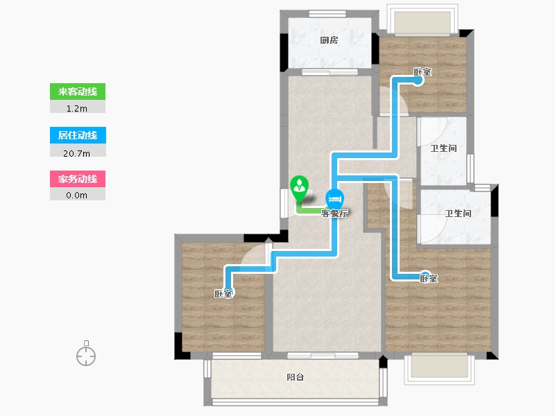 湖北省-武汉市-德信江南大院-84.79-户型库-动静线