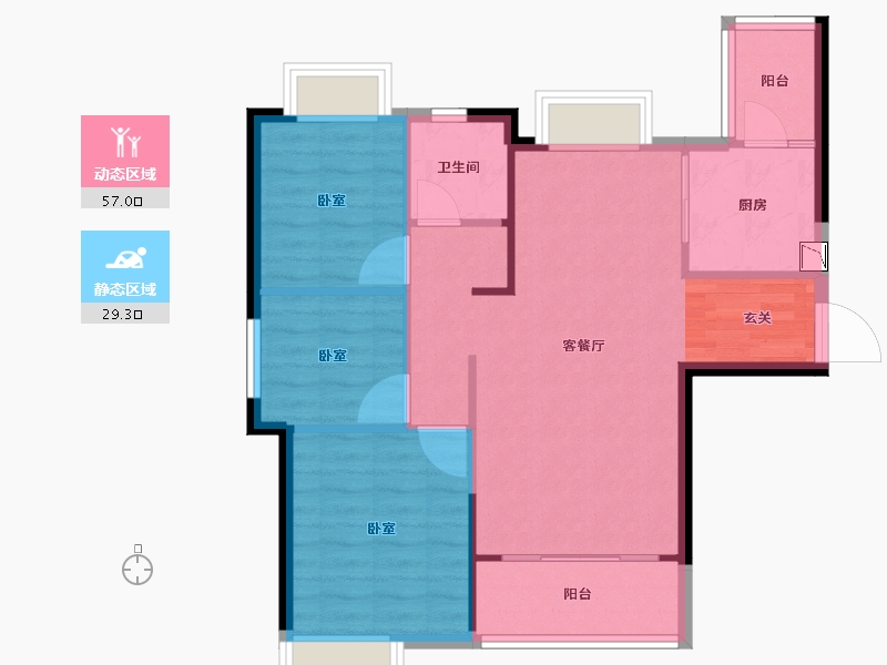 湖南省-邵阳市-邵阳恒大华府-78.13-户型库-动静分区