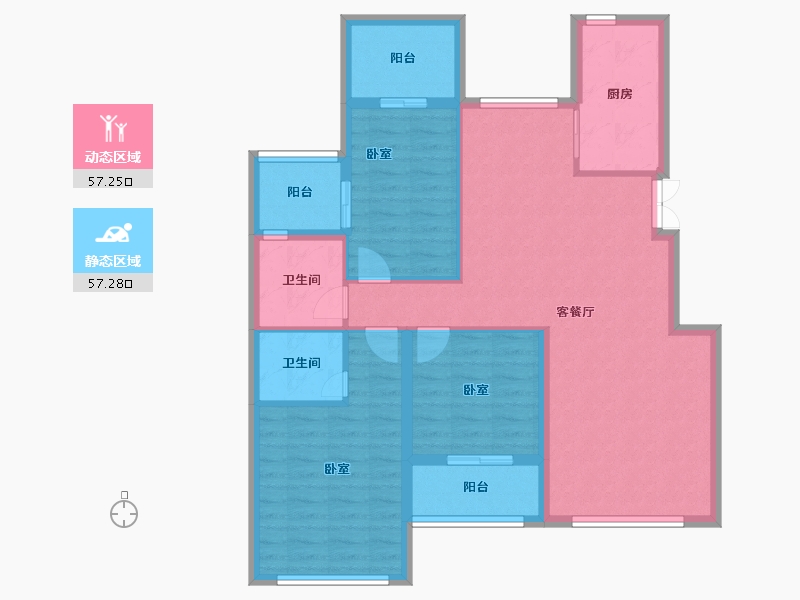 河南省-开封市-宝业龙湖御城-102.99-户型库-动静分区