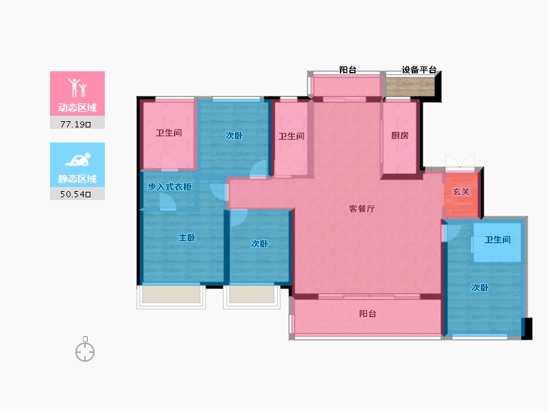 江苏省-常州市-琅越龙洲-115.19-户型库-动静分区