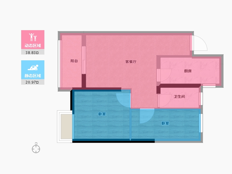 湖北省-武汉市-顶琇国际城-53.00-户型库-动静分区