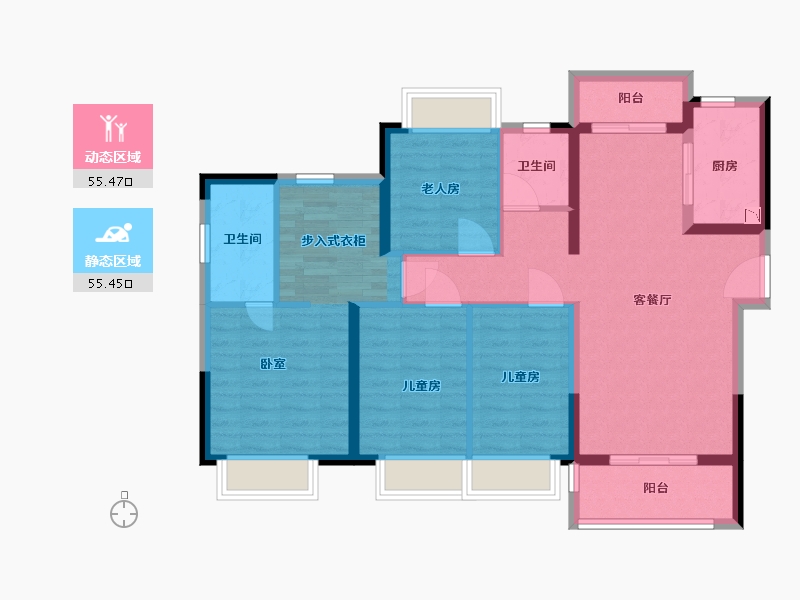 湖北省-武汉市-中南拂晓城-99.00-户型库-动静分区