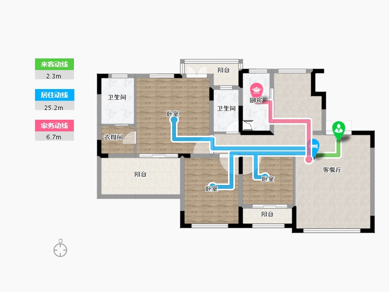 湖南省-长沙市-恒大御景天下-125.68-户型库-动静线