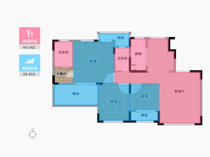 湖南省-长沙市-恒大御景天下-125.68-户型库-动静分区