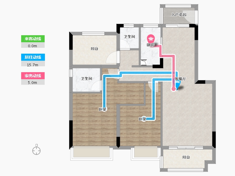 广东省-江门市-国瑞山湖海庄园-92.97-户型库-动静线