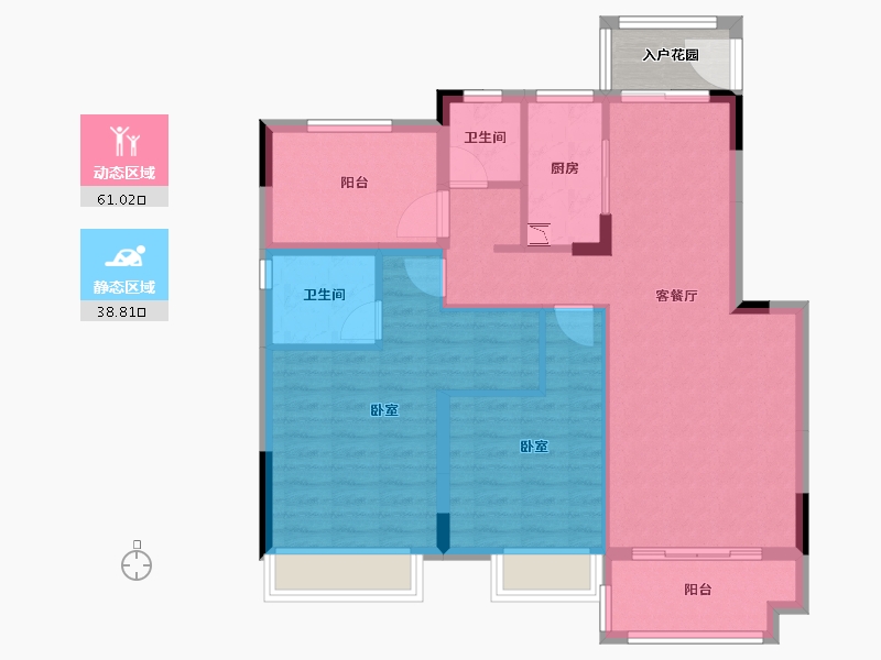 广东省-江门市-国瑞山湖海庄园-92.97-户型库-动静分区