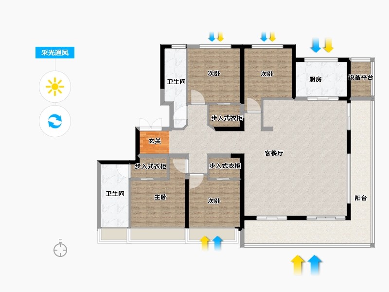 江苏省-常州市-琅越龙洲-176.01-户型库-采光通风