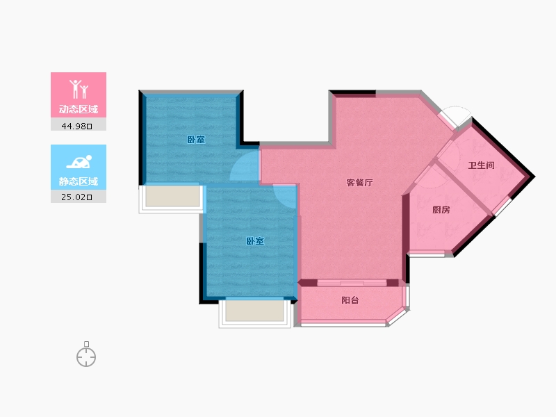 广东省-江门市-江门恒大悦珑湾-62.77-户型库-动静分区