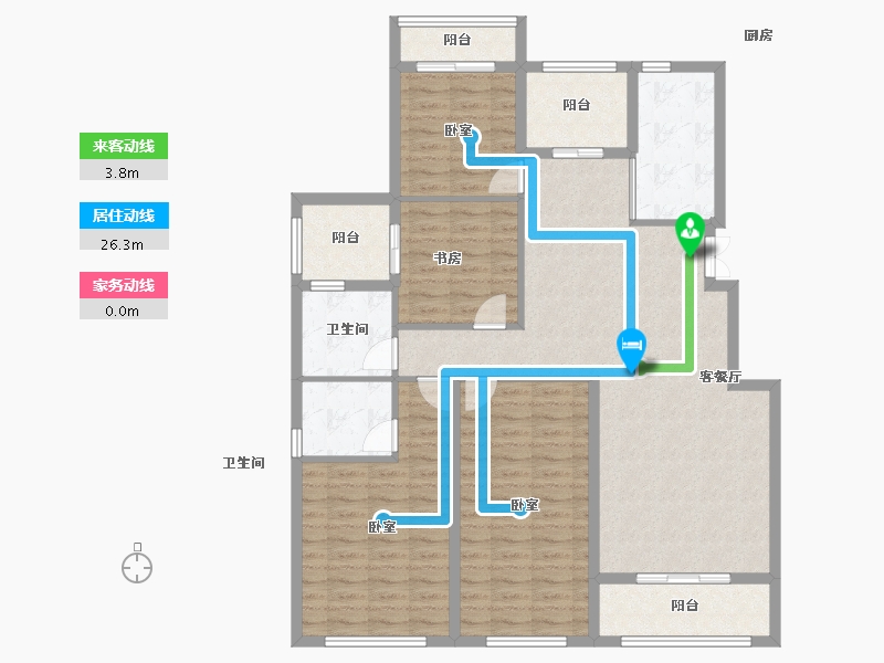 河南省-开封市-宝业龙湖御城-126.18-户型库-动静线