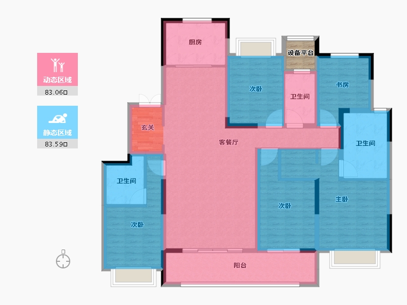 江苏省-常州市-新城牡丹公园世纪-152.00-户型库-动静分区