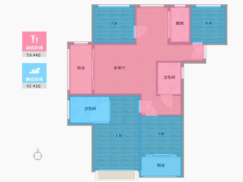 安徽省-蚌埠市-和顺沁园春-109.48-户型库-动静分区