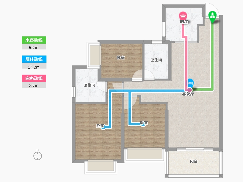 广东省-江门市-江门恒大悦珑湾-97.81-户型库-动静线