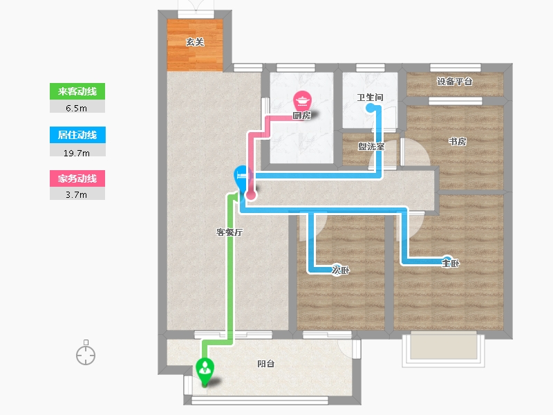 安徽省-宿州市-宿州吾悦广场-82.00-户型库-动静线