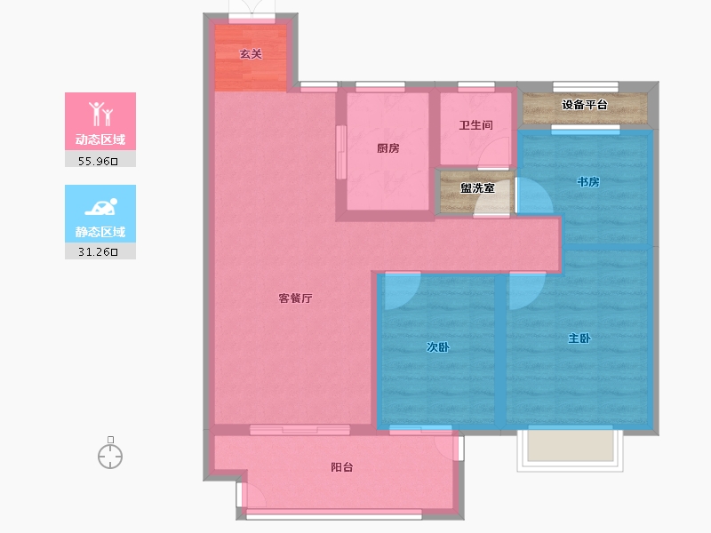 安徽省-宿州市-宿州吾悦广场-82.00-户型库-动静分区