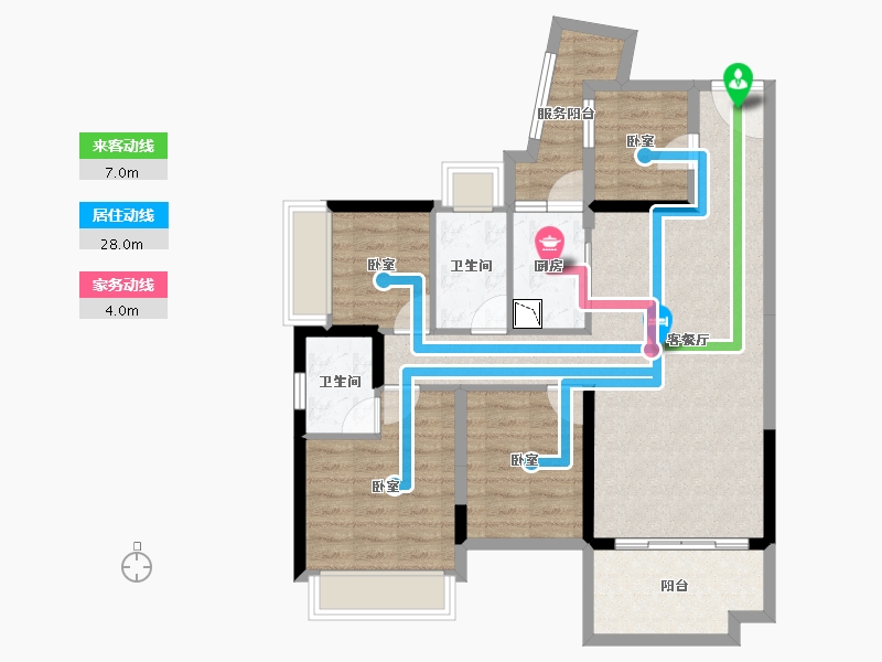 广东省-湛江市-硕基一品-89.78-户型库-动静线