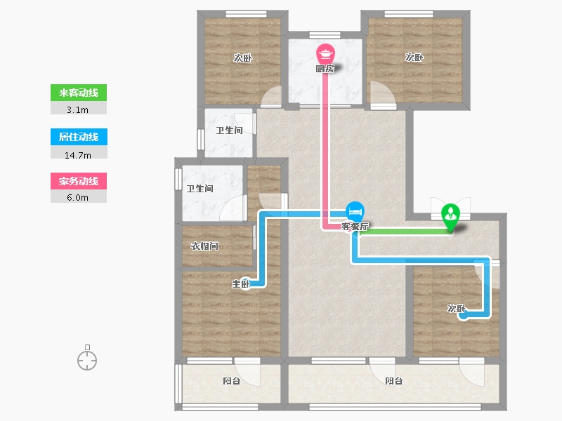 山东省-青岛市-天一仁和珑樾尚璟-111.00-户型库-动静线