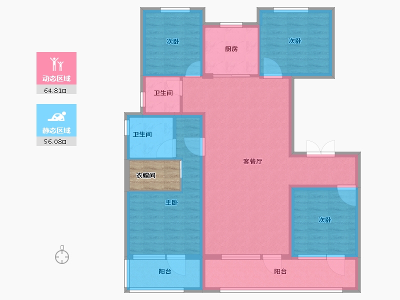 山东省-青岛市-天一仁和珑樾尚璟-111.00-户型库-动静分区